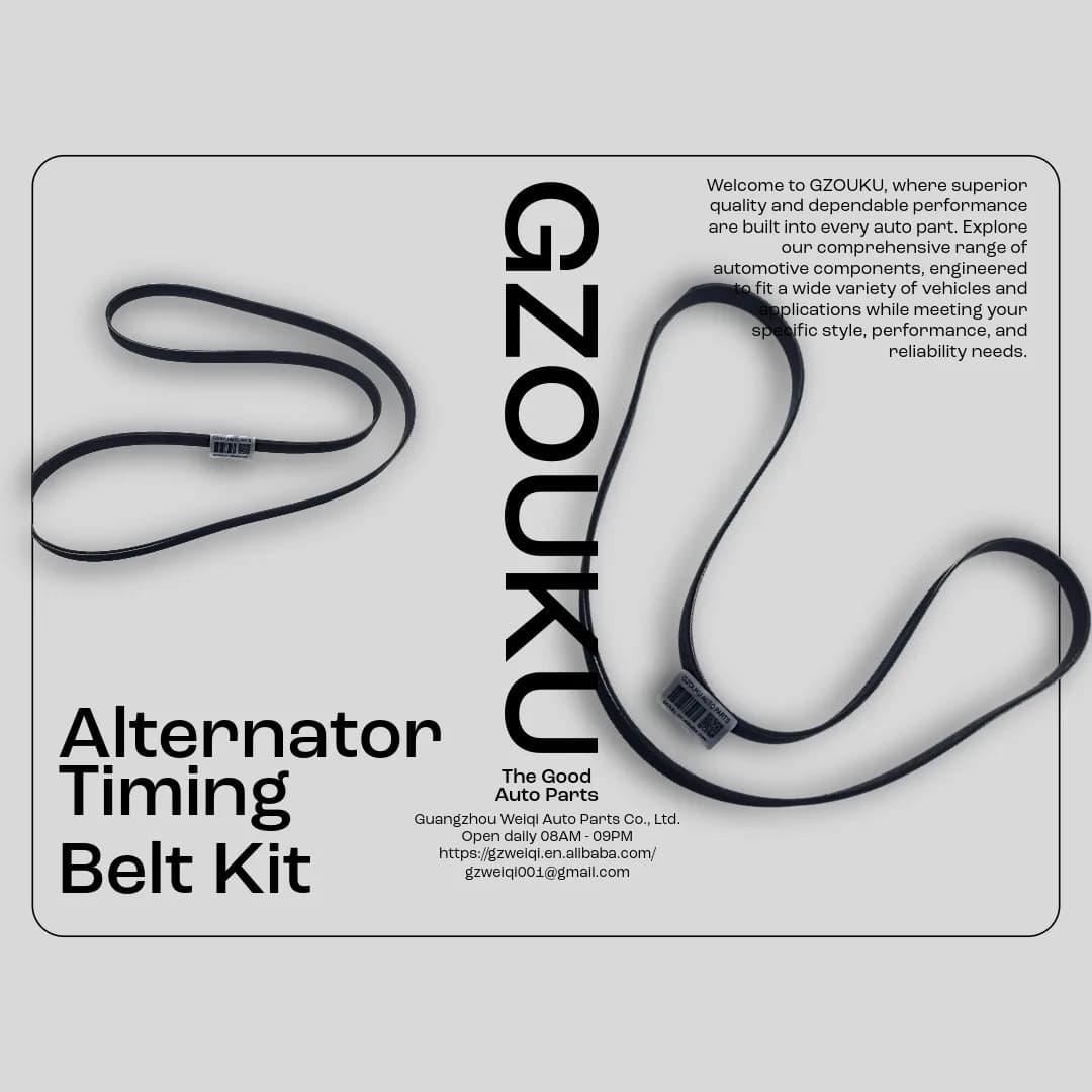High-Quality Alternator Timing Belt Kit for BMW E60, E66, E90, N52, X5 Models - Includes 11287628650, 6PK1990, 11287535860 - Premium Replacement Part - OEM 11287628650, 6PK1990, 11287535860