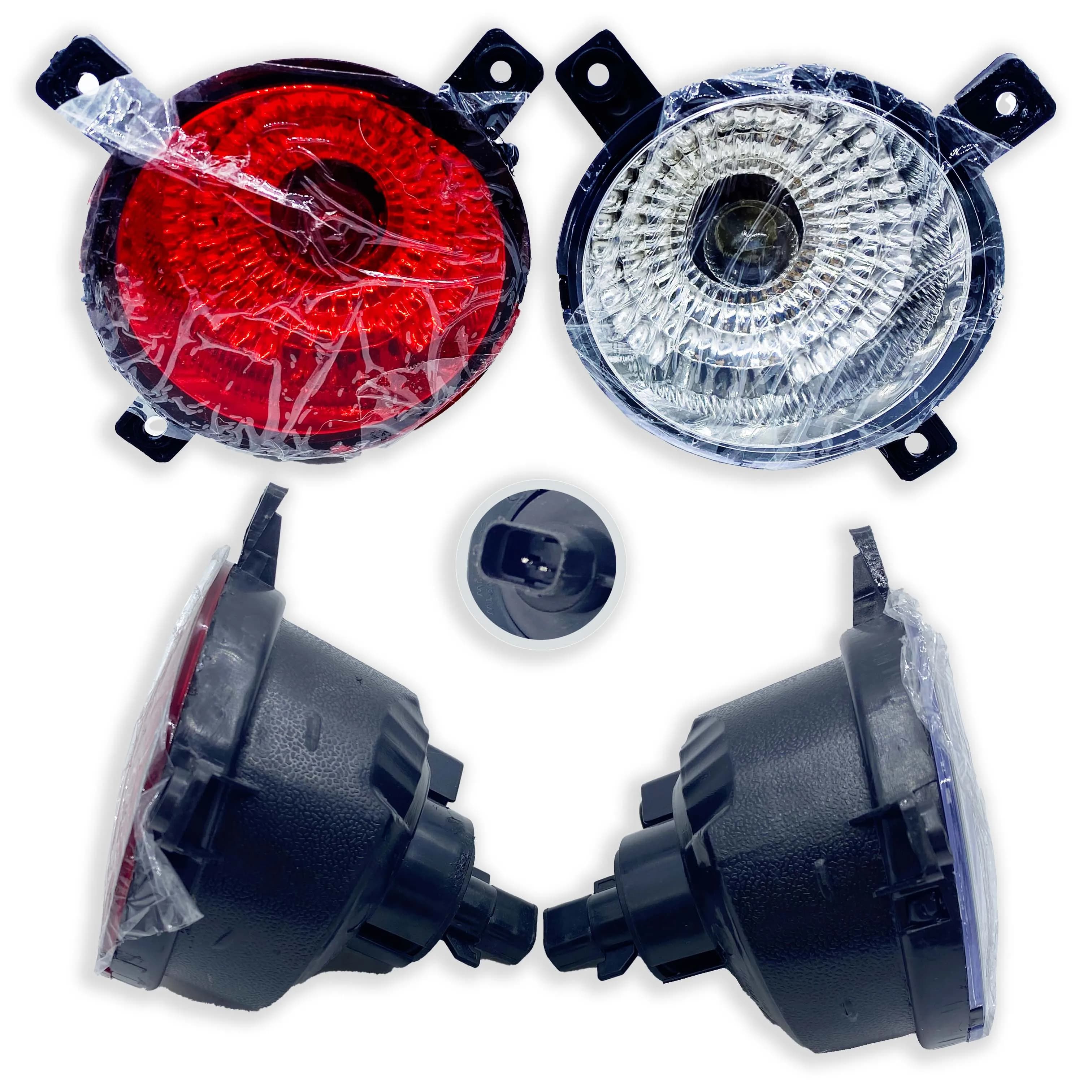 New Auto Fog Lights for Spark Nuance Matiz - Left & Right Set - Red Color - Fitment: 1996-2008 Models - OEM 96495507, 96495508